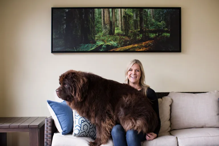 Ryann Blake with her dog